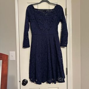 Navy lace dress